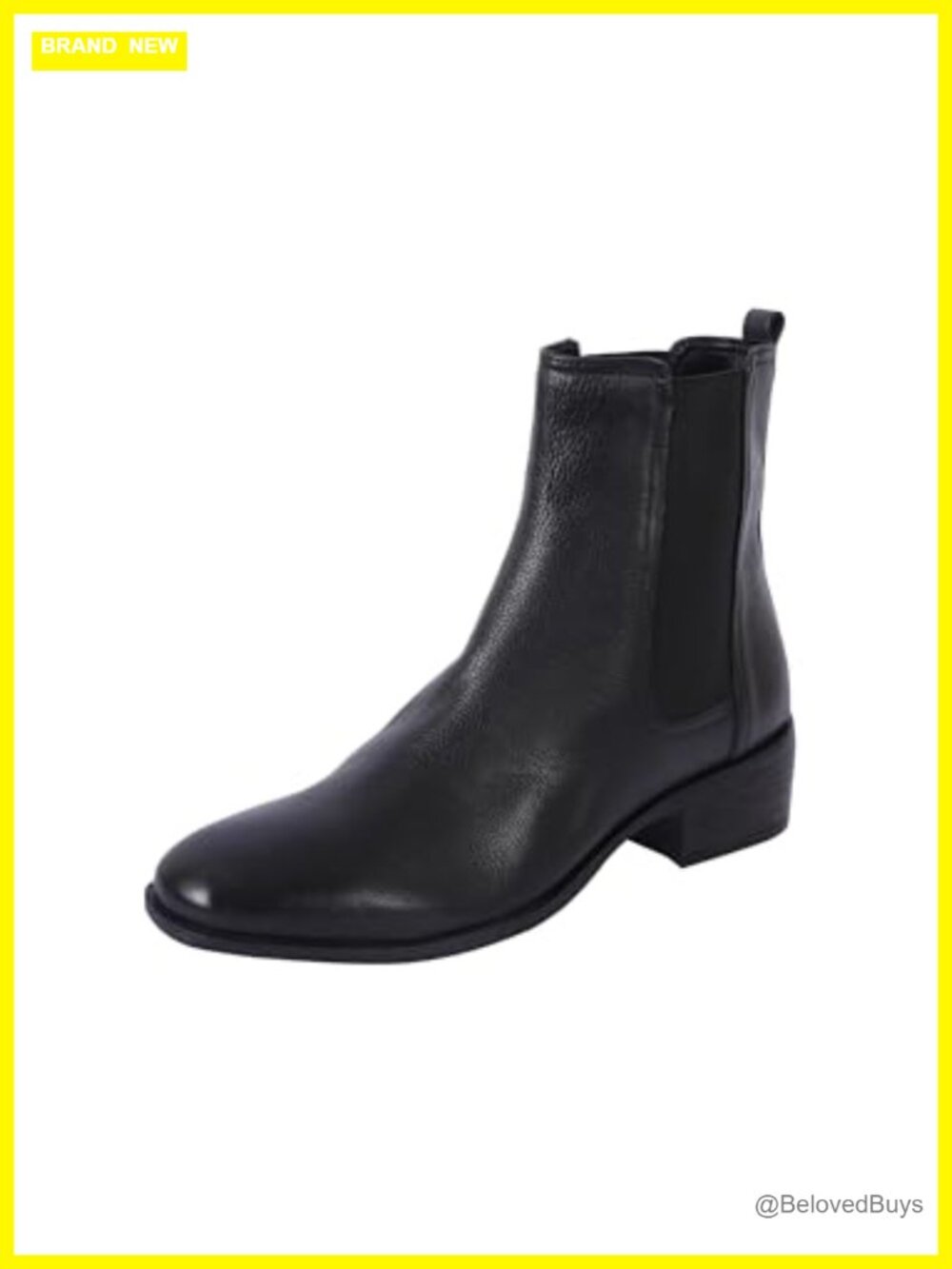 Chelsea Ankle Boot with Block Heel - Leather Lining